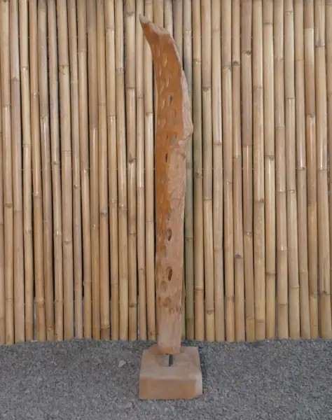 Product image of the product “Leaf hollowed made of teak wood about 160cm height ”